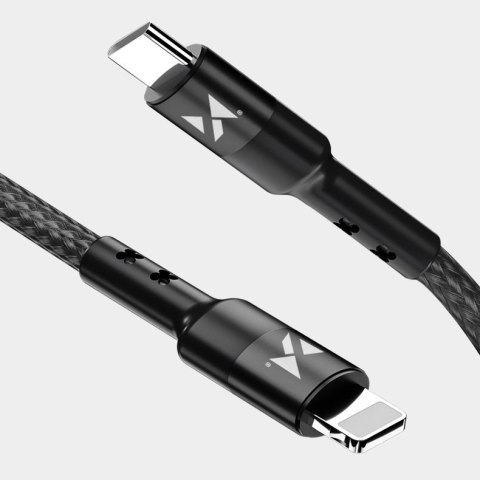 Kabel przewód USB-C Iphone Lightning Power Delivery 18W 2m czarny