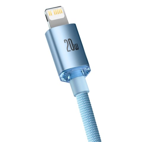 Kabel przewód USB-C Iphone Lightning szybkie ładowanie 20W 1.2m niebieski