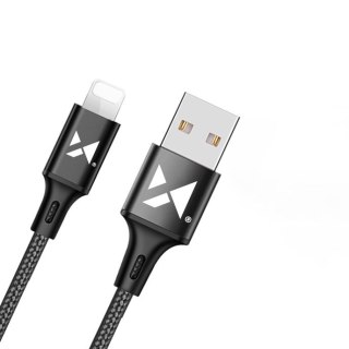 Kabel przewód USB Iphone Lightning 2.4A 1m czarny