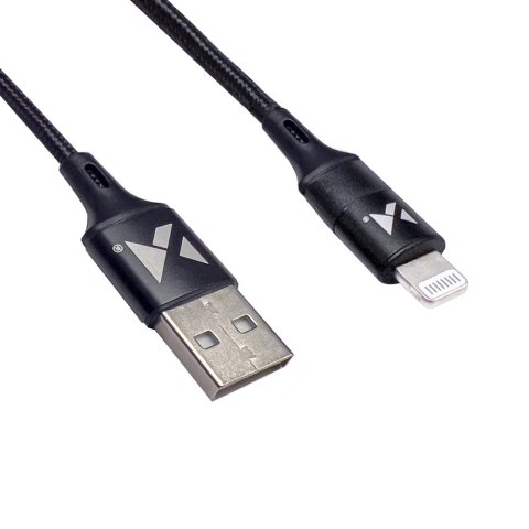 Kabel przewód USB Iphone Lightning 2.4A 1m czarny