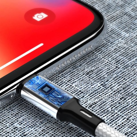 Kabel przewód USB Iphone Lightning 2.4A 1m czarny