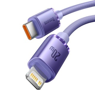 Kabel przewód do szybkiego ładowania i transferu danych USB-C Iphone Lightning 20W 1.2m fioletowy