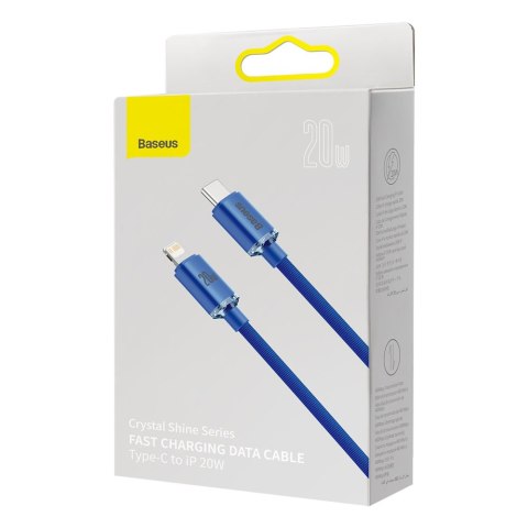 Kabel przewód do szybkiego ładowania i transferu danych USB-C Iphone Lightning 20W 1.2m niebieska