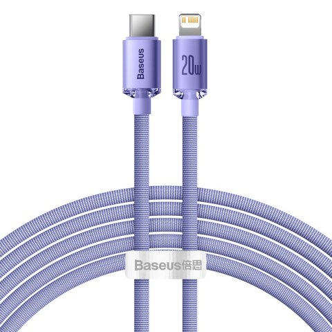 Kabel przewód do szybkiego ładowania i transferu danych USB-C Iphone Lightning 20W 2m fioletowy