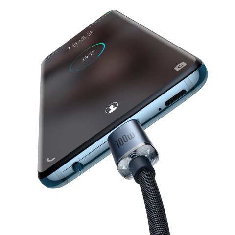 Kabel przewód do szybkiego ładowania i transferu danych USB-C USB-C 100W 1.2m czarny