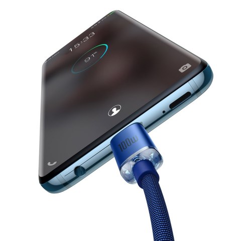 Kabel przewód do szybkiego ładowania i transferu danych USB-C USB-C 100W 1.2m niebieski