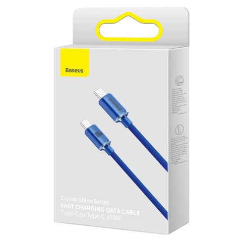 Kabel przewód do szybkiego ładowania i transferu danych USB-C USB-C 100W 1.2m niebieski