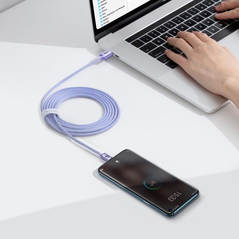 Kabel przewód do szybkiego ładowania i transferu danych USB-C USB-C 100W 2m fioletowy