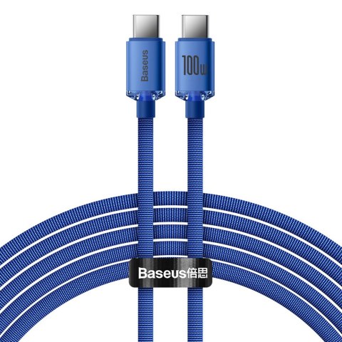 Kabel przewód do szybkiego ładowania i transferu danych USB-C USB-C 100W 2m niebieski