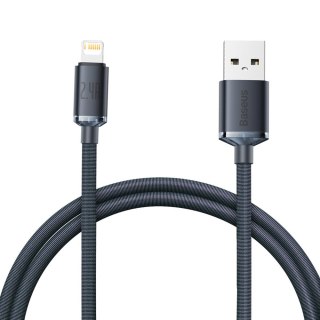 Kabel przewód do szybkiego ładowania i transferu danych USB Iphone Lightning 2.4A 1.2m czarny