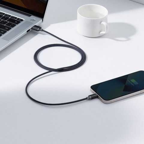 Kabel przewód do szybkiego ładowania i transferu danych USB Iphone Lightning 2.4A 1.2m czarny