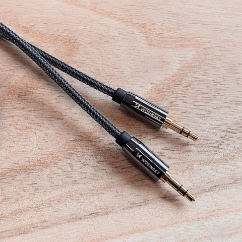 Uniwersalny kabel przewód mini jack AUX 2m czarny