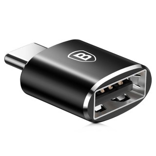 Adapter przejściówka ze złącza USB na USB-C OTG - czarny