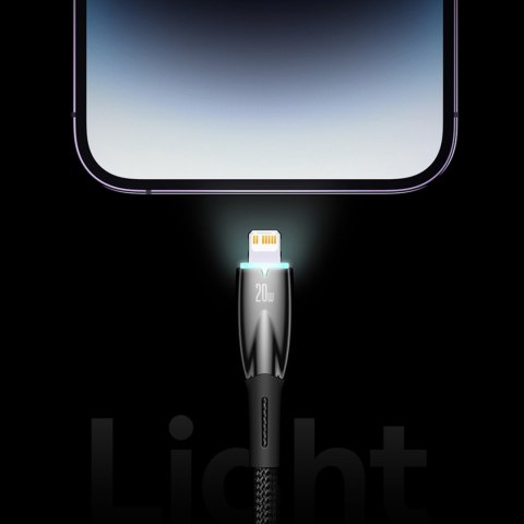 Glimmer Series kabel USB-A Iphone Lightning 480Mb-s 2.4A 2m czarny