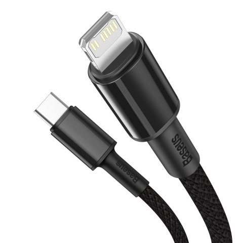 Kabel przewód do iPhone USB-C - Lightning szybkie ładowanie 20W 1m - czarny