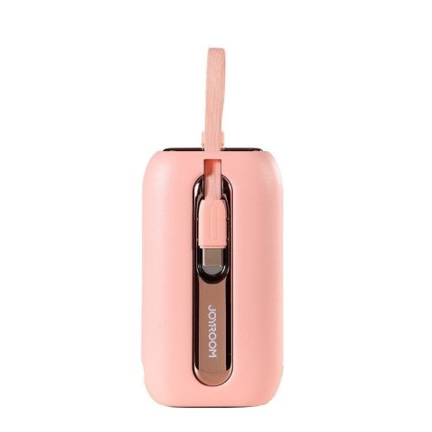 Powerbank 10000mAh Colorful Series 22.5W z kablami USB-C i Iphone Lightning różowy