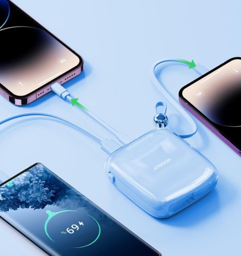 Powerbank 10000mAh Jelly Series 22.5W kabel Iphone Lightning niebieski