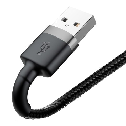 Wytrzymały kabel przewód w oplocie USB do iPhone Lightning QC3 2m - czarny