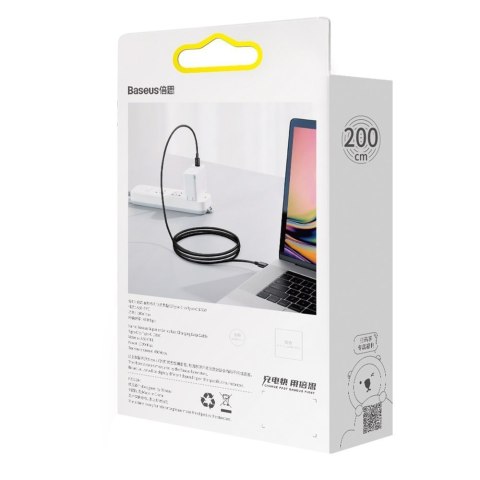 Kabel przewód Superior USB-C - USB-C szybkie ładowanie 100W 5A 2m - czarny