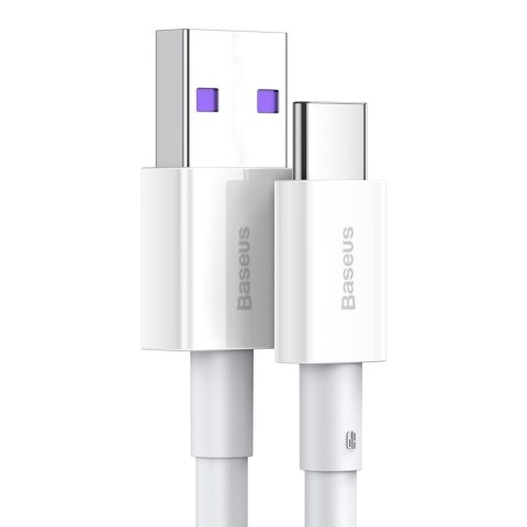 Kabel przewód Superior USB - USB-C 66W 6A 1m - biały