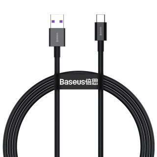 Kabel przewód Superior do Huawei USB - USB-C 11V / 6A SuperCharge 1m - czarny