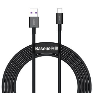 Kabel przewód Superior do Huawei USB - USB-C 11V / 6A SuperCharge 2m - czarny