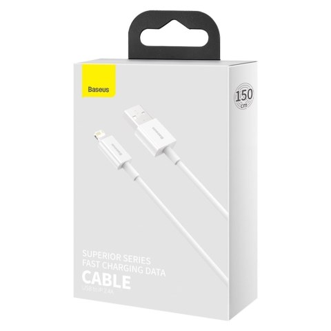 Kabel przewód Superior do iPhone USB - Lightning 1.5m - biały