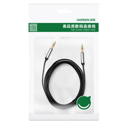 Kabel przewód audio AUX mini jack 3.5mm 1m - czarny