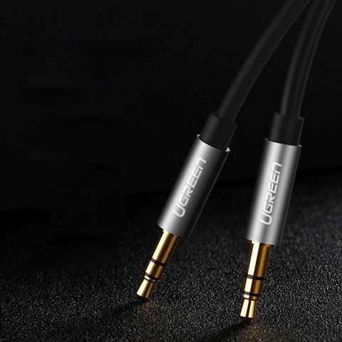 Kabel przewód audio AUX mini jack 3.5mm 1m - czarny