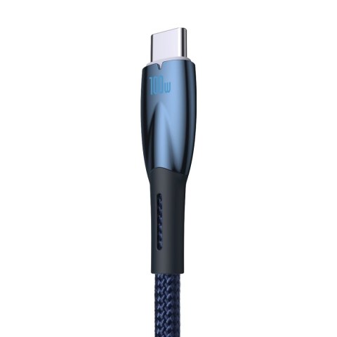 Kabel przewód do szybkiego ładowania Glimmer USB-A - USB-C 1m - niebieski