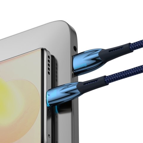 Kabel przewód do szybkiego ładowania Glimmer USB-A - USB-C 1m - niebieski