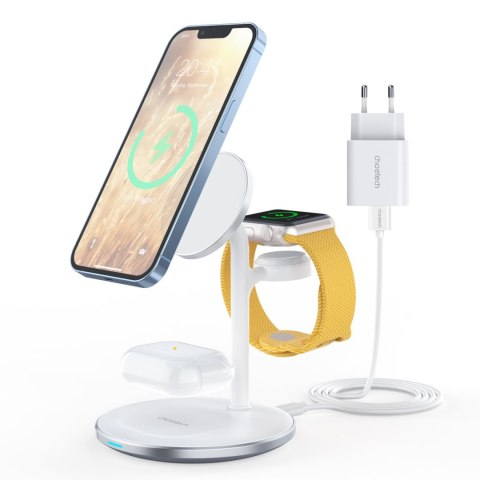 Ładowarka stacja ładująca Apple T585-F 3w1 iPhone 12/13 AirPods Pro Watch - biały