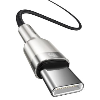 Przewód kabel USB-C - USB-C Cafule Metal Data Power Delivery 100W 1m - czarny