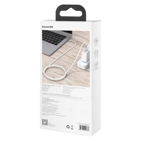 Przewód kabel USB-C - USB-C Cafule Metal Data Power Delivery 100W 2m - czarny