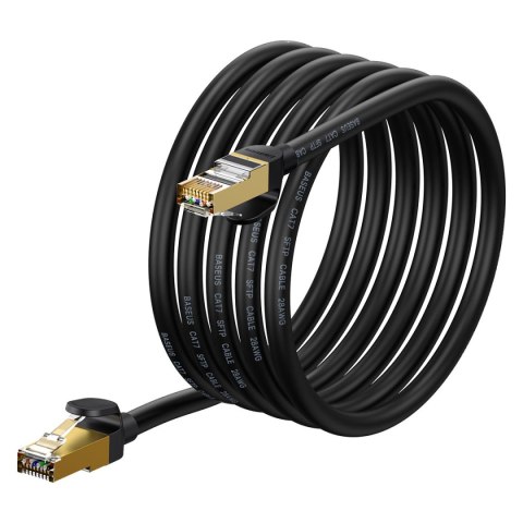 Szybki kabel sieciowy Patchcord RJ45 CAT 7 10Gbps 3m - czarny