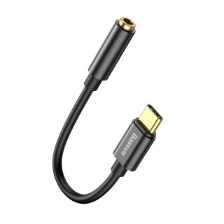 Adapter do słuchawek przejściówka L54 z USB-C na gniazdo audio jack 3.5mm DAC czarny