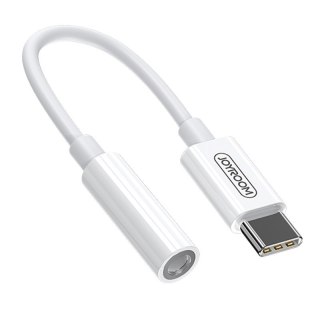 Adapter przejściówka do słuchawek 3.5 mm mini jack żeński - USB-C męski biały