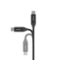 Kabel przewód do ładowania i transmisji danych USB-C 2m - czarny