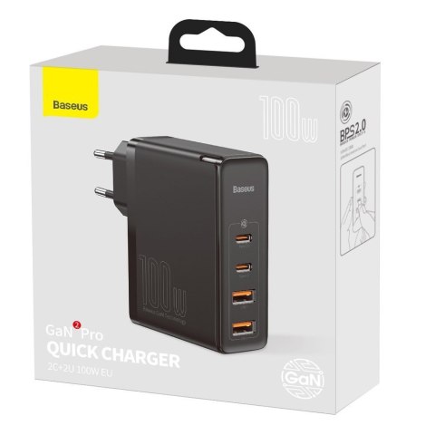 Szybka ładowarka sieciowa GaN2 Pro USB USB-C QC PD 100W czarny