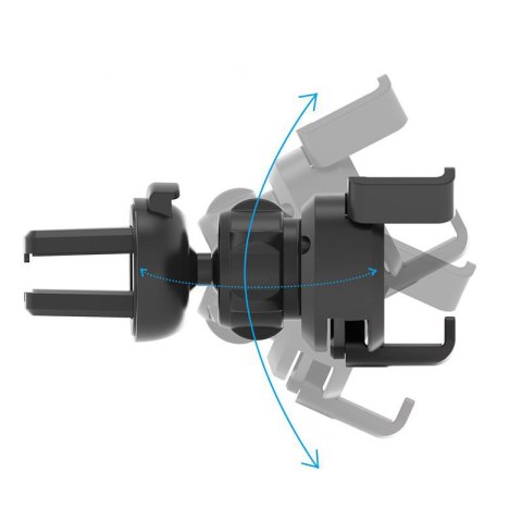 Grawitacyjny uchwyt samochodowy do smartfona na kratkę nawiewu z odświeżaczem czarny