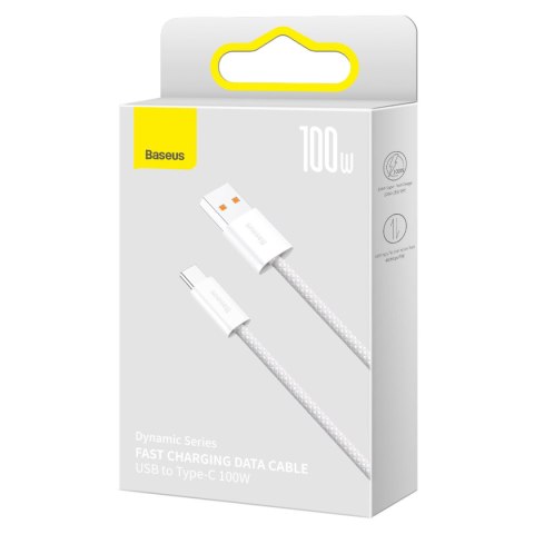 Kabel przewód Dynamic Series USB - USB-C 100W 2m biały