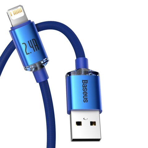 Kabel przewód USB - Lightning do szybkiego ładowania i transferu danych 1.2m niebieski