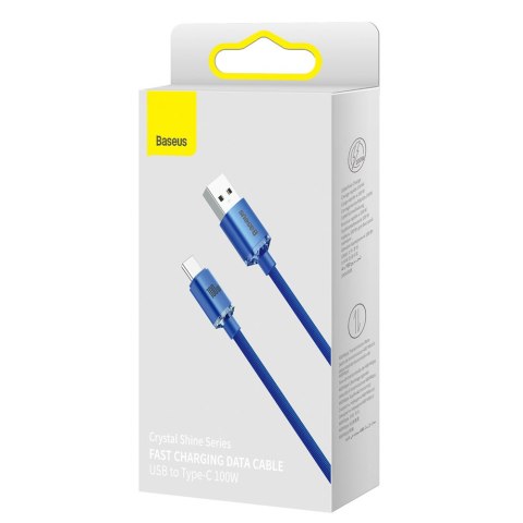 Kabel przewód USB - USB-C do szybkiego ładowania i transferu danych 2m niebieski