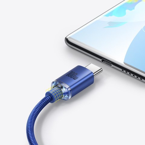 Kabel przewód USB - USB-C do szybkiego ładowania i transferu danych 2m niebieski