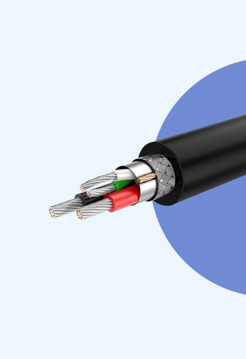 Kabel przewód USB - micro USB 2A 1m czarny