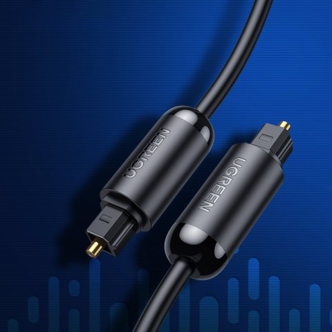 Kabel przewód optyczny audio cyfrowy światłowód Toslink SPDIF 1.5m szary