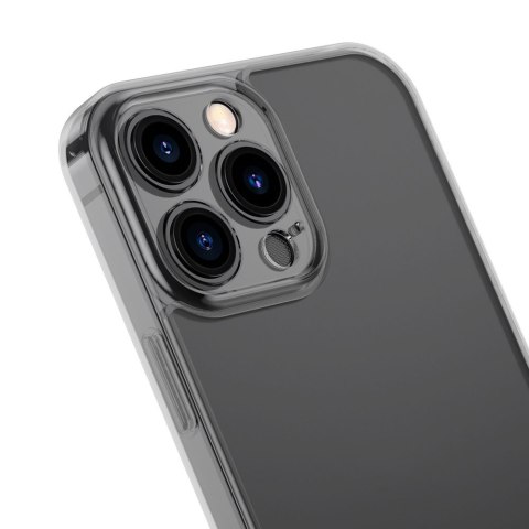 Etui pokrowiec do iPhone 13 Pro sztywna obudowa z żelową ramką czarny