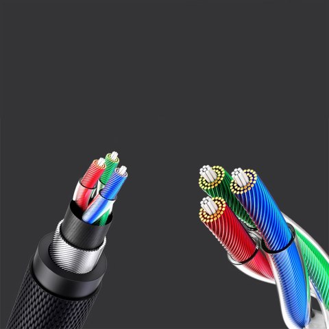 Kabel przewód audio AUX mini jack 3.5mm męski 2m czarny