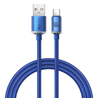 Kabel przewód do szybkiego ładowania i transferu danych USB - USB-C 100W 1.2m niebieski