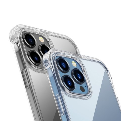 Magnetyczne etui do iPhone 13 Pro pancerny pokrowiec z haczykami podstawką przezroczysty